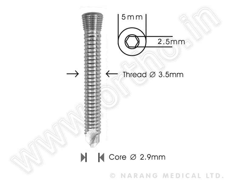 Vet Safety Lock Screw  Ø  3.5mm Self Tapping and Self Drilling
