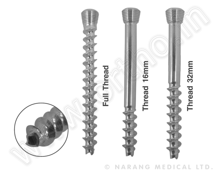 Vet Cannulated Cancellous Safety Lock Screw  Ø  5.0mm